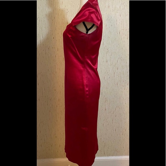 Maria Bianca Nero satin sheath pencil dress. - Picture 4 of 9